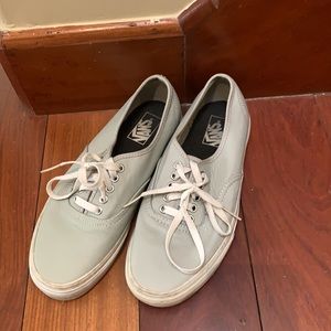 Gray Leather Vans!